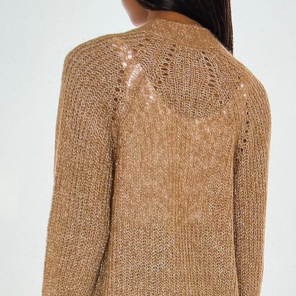 360Cashmere Ines Cashmere Cardigan Size S in Camel - Picture 4 of 9